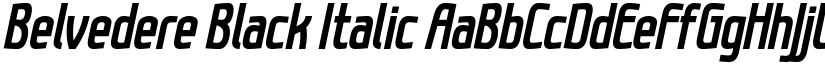 Belvedere Black Italic font
