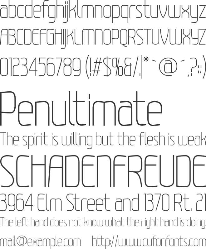 Belvedere font preview