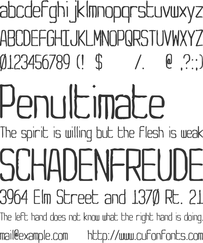 Yachting Type font preview