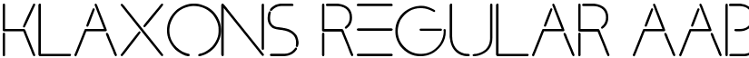Klaxons Regular font