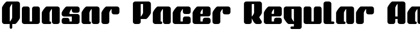 Quasar Pacer Regular font