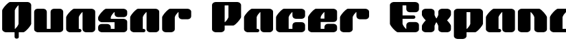 Quasar Pacer Expanded Expanded font