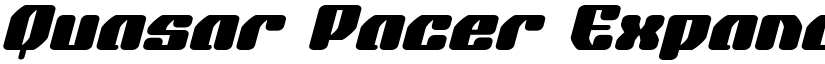 Quasar Pacer Expanded Italic Expanded Italic font