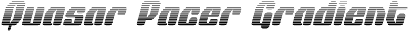 Quasar Pacer Gradient Italic Italic font