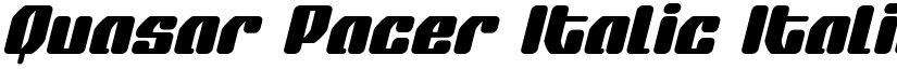 Quasar Pacer Italic Italic font