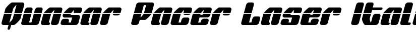 Quasar Pacer Laser Italic Italic font
