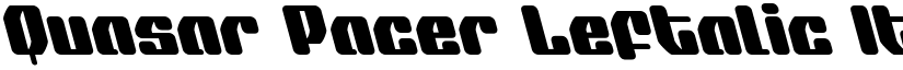 Quasar Pacer Leftalic Italic font