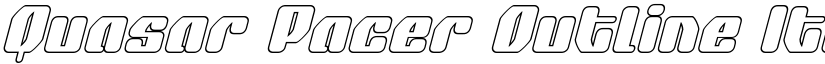 Quasar Pacer Outline Italic Outline Italic font