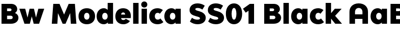 Bw Modelica SS01 Black font