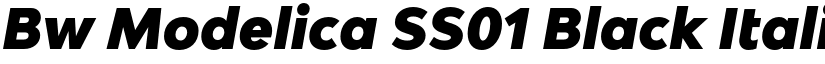 Bw Modelica SS01 Black Italic font