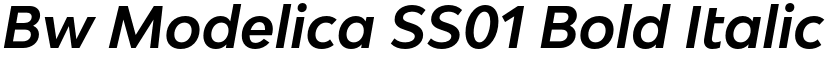 Bw Modelica SS01 Bold Italic font