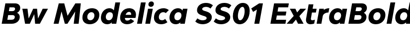 Bw Modelica SS01 ExtraBold Italic font