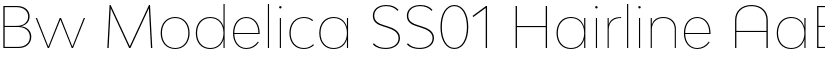 Bw Modelica SS01 Hairline font