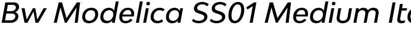 Bw Modelica SS01 Medium Italic font