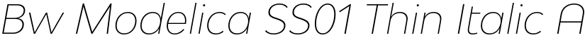 Bw Modelica SS01 Thin Italic font
