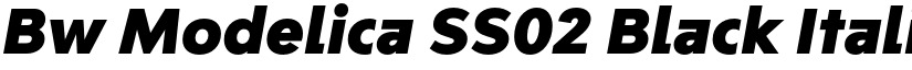 Bw Modelica SS02 Black Italic font