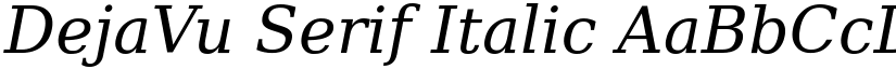 DejaVu Serif Italic font