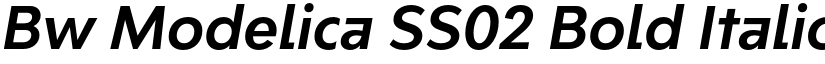 Bw Modelica SS02 Bold Italic font