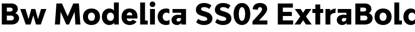 Bw Modelica SS02 ExtraBold font