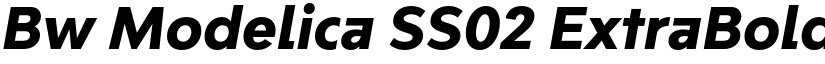 Bw Modelica SS02 ExtraBold Italic font