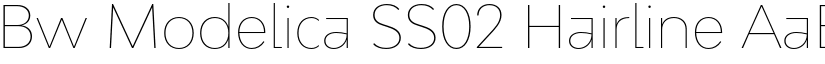 Bw Modelica SS02 Hairline font