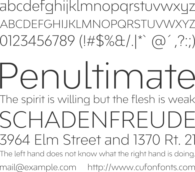 Bw Modelica SS02 font preview