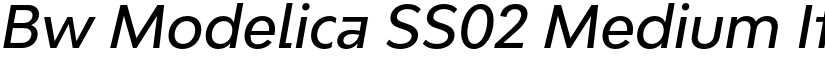 Bw Modelica SS02 Medium Italic font