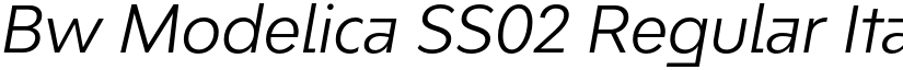 Bw Modelica SS02 Regular Italic font