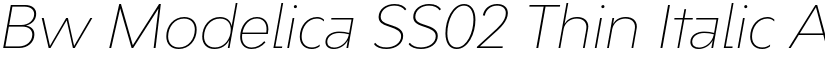 Bw Modelica SS02 Thin Italic font