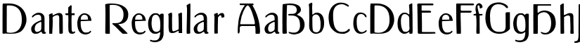 Dante Regular font
