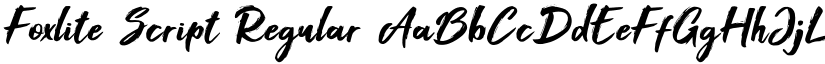 Foxlite Script Regular font