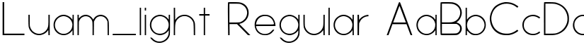 Luam_light Regular font