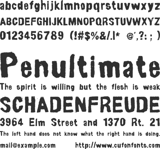 Lino Set font preview