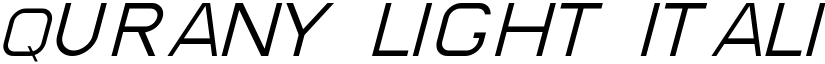 Qurany Light Italic font