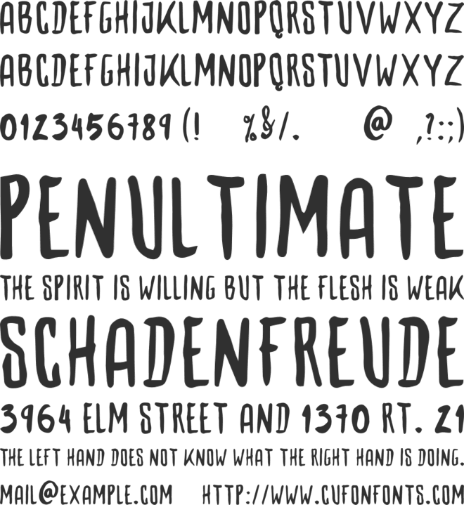 Woodbone font preview