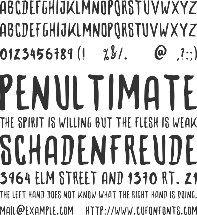 Woodbone font preview