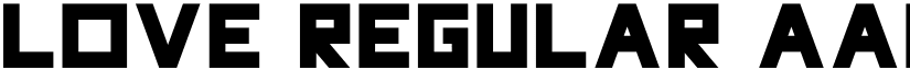 LOVE Regular font