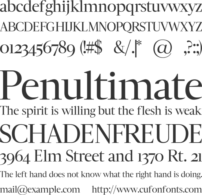 Luzia font preview