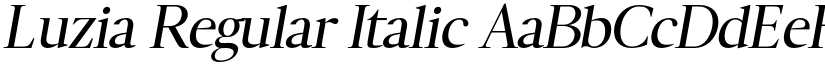 Luzia Regular Italic font