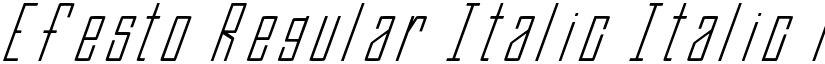 Efesto Regular Italic Italic font