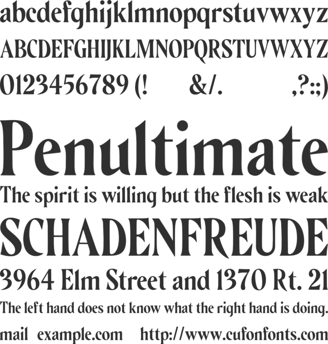 Aventine font preview