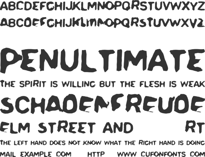 Delerium font preview