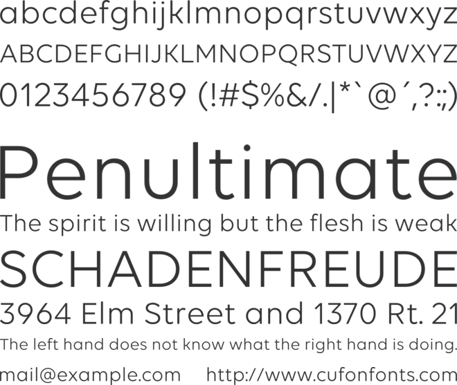 Volte font preview
