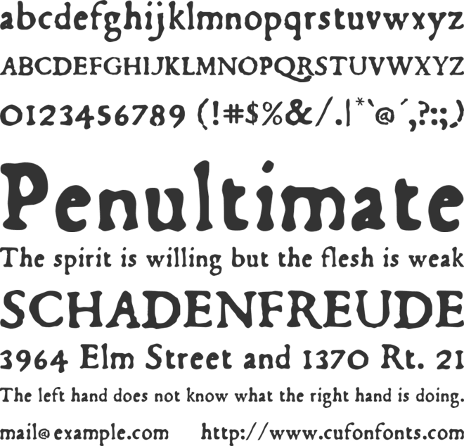 Du Bellay font preview
