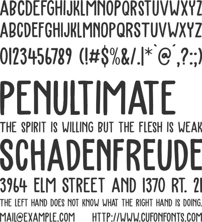 Bearskin font preview