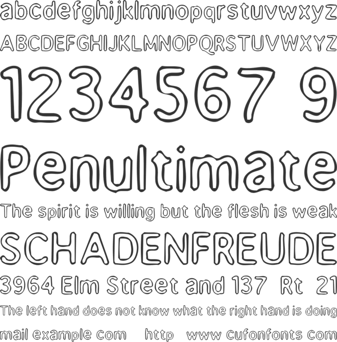 Enemafont font preview