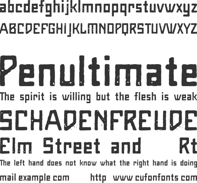 MaiersNr8 font preview