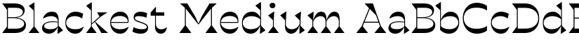 Blackest Medium font