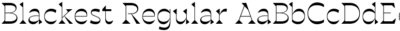 Blackest Regular font