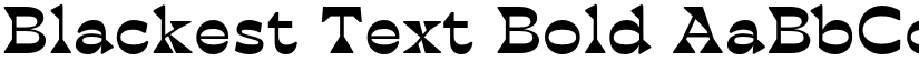 Blackest Text Bold font